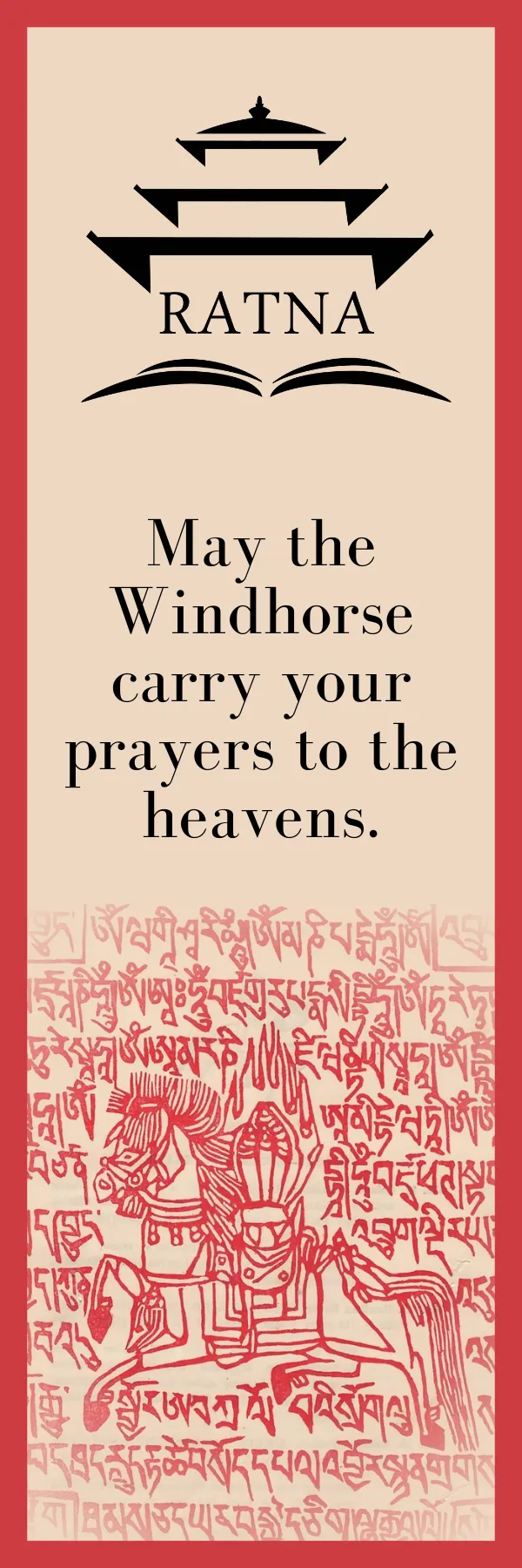 Windhorse Front Bookmark